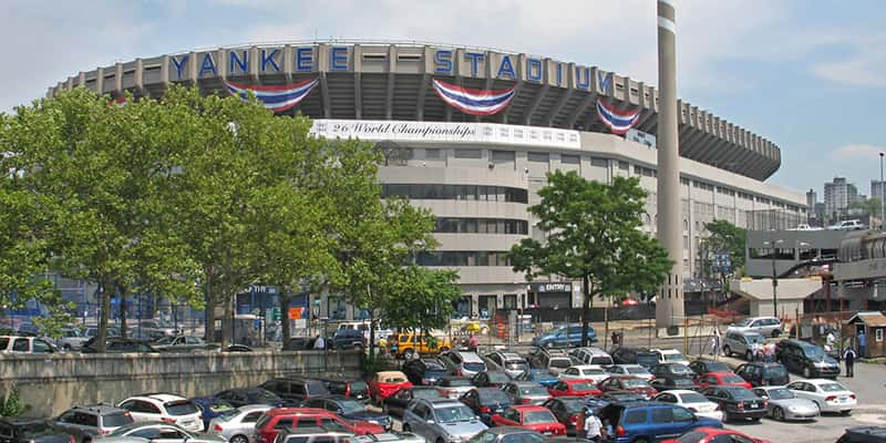 exterior of Yankees Stadium in the Bronx