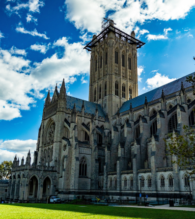 The exterior facade of the Washington National Cathedral