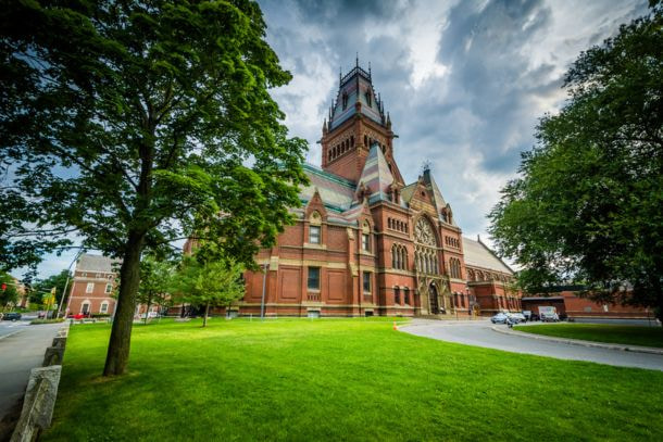 Large building on Harvard's campus