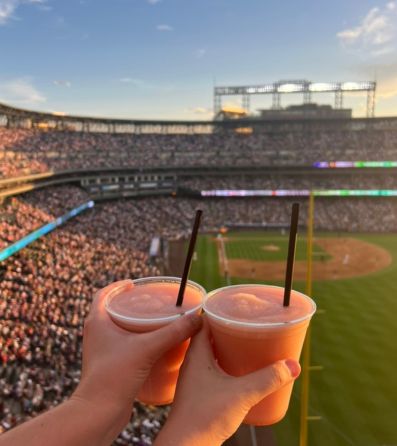 Two drinks held up at Coors Field in Denver