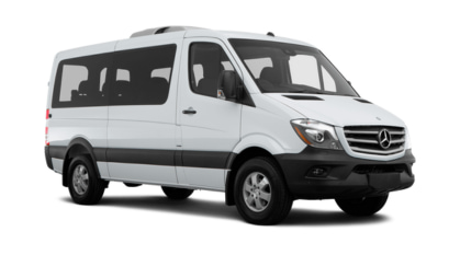 a small white sprinter van