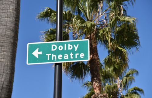 a street sign for the Dolby Theatre