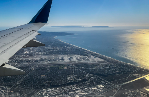 view of LAX from the air